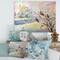 Designart - Rustic Birds On A Tree In Winter Village - Farmhouse Canvas Wall Art Print